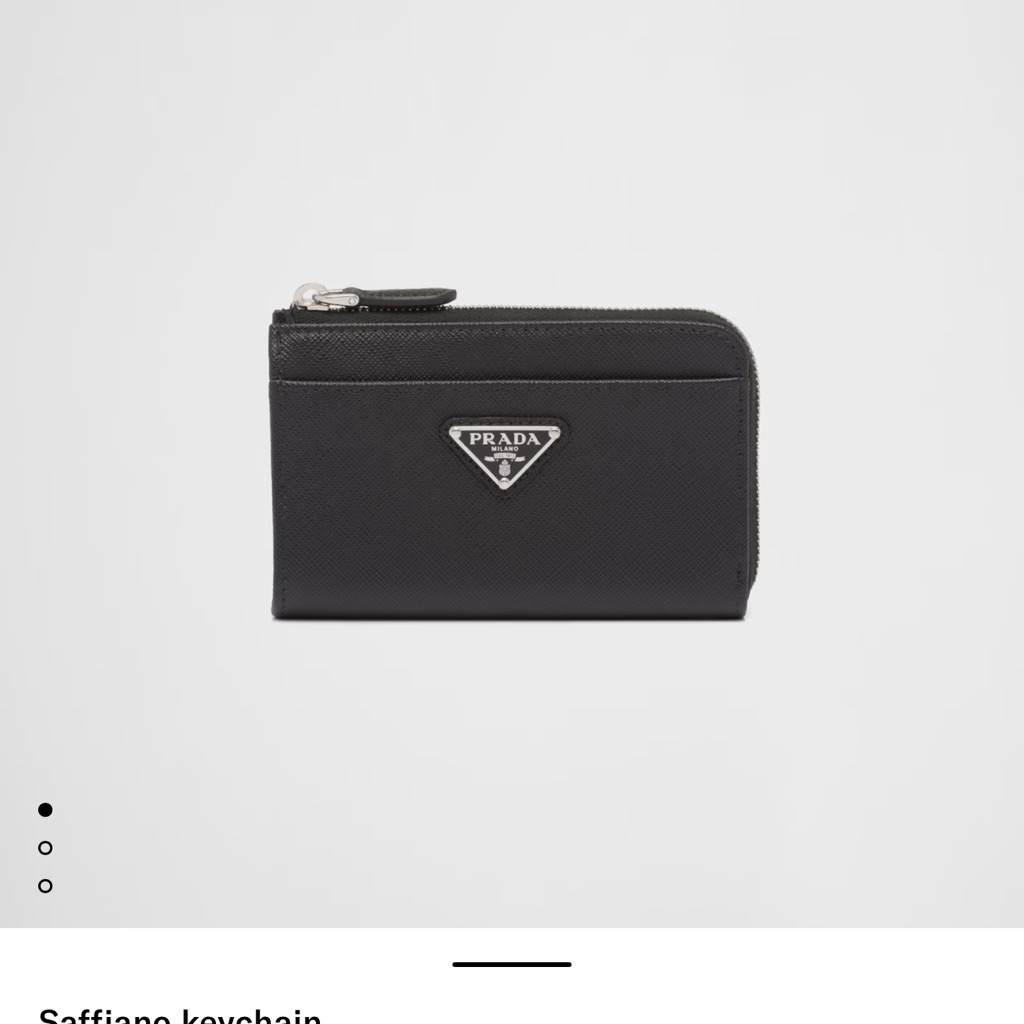 Prada Black Saffiano Leather Card Holder
